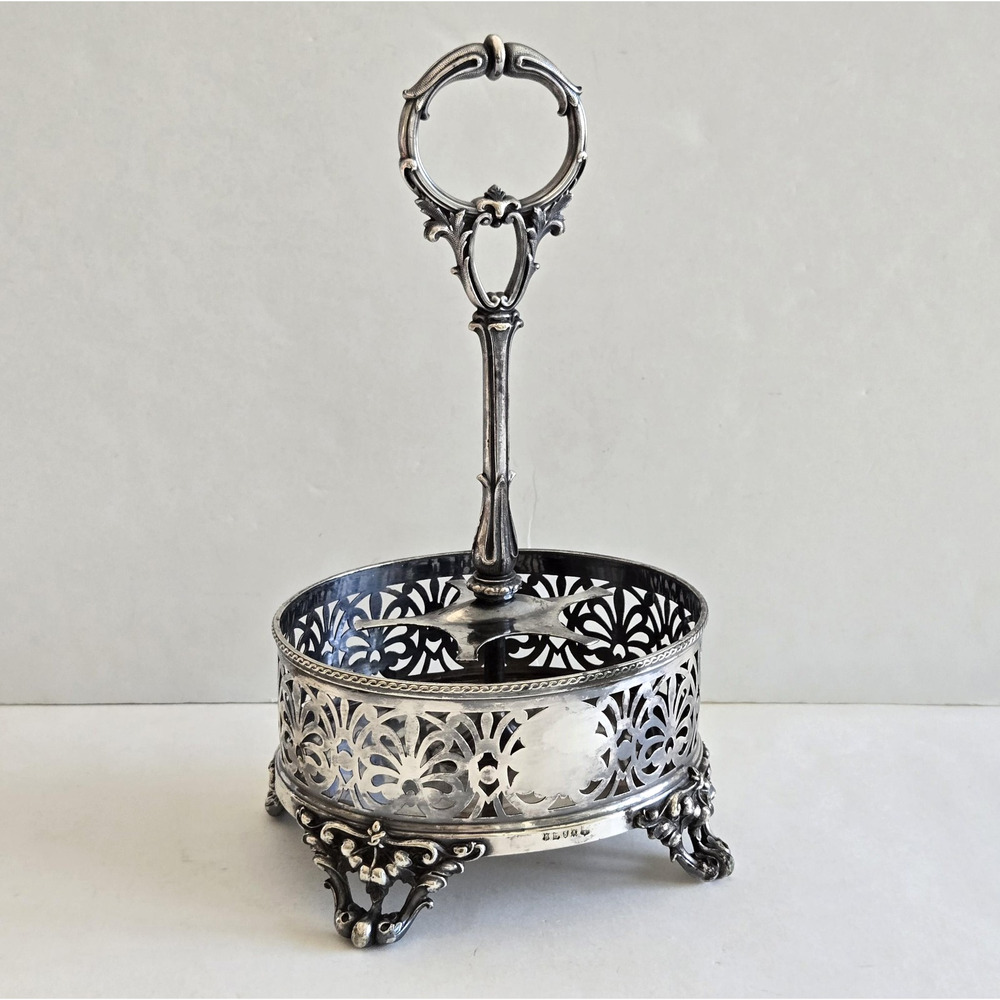 Antique Silver Plated Cruet Holder Ornate Victorian James Dixon & Sons England - Picture 1 of 13